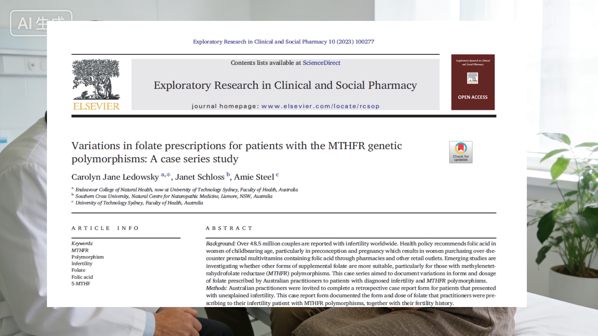 On the Road to Pregnancy with MTHFR Polymorphism? Folate May Be the Key Choice | Research Insights